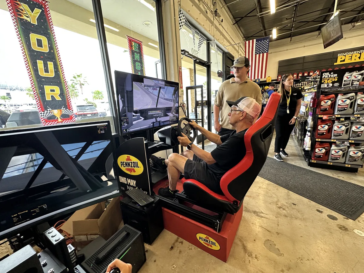 Pennzoil product launch with racing simulator